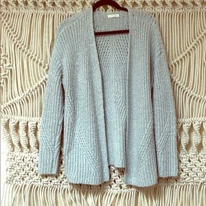 Open front knit sweater